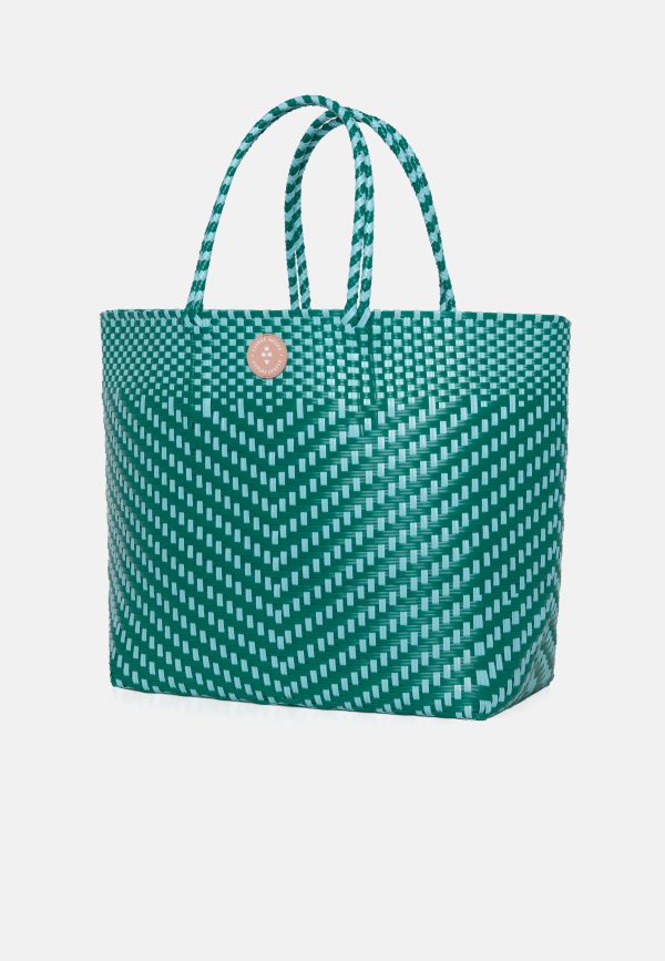 Woven Tote Bag Turqoise